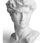 Garwor David Statue Head Sculptures 6" Michelangelo David Bust Figurine Classic Greek Roman Bust Home Decor Office Decor