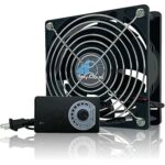 Easy Cloud Computer Fan with AC Plug, Variable Speed Axial Muffin Fan with Controller 120mm 120V 110V 220V Fan Small 12V Case Cooling Fan for PC Server Cabinet Doorway Receiver Xbox Greenhouse