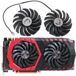 CCBBAA 2PCS PLD10010S12HH DC12V 0.40A 4PIN for MSI RX470 480 570 580 GTX1080Ti 1080 1070 1060 Gaming Graphics Card Cooler Fan