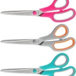 Scissors All Purpose,8.5" Multipurpose Scissors Bulk 3-Pack,Stainless Steel Sharp Scissors for Office Home School Sewing Fabric Craft Supplies