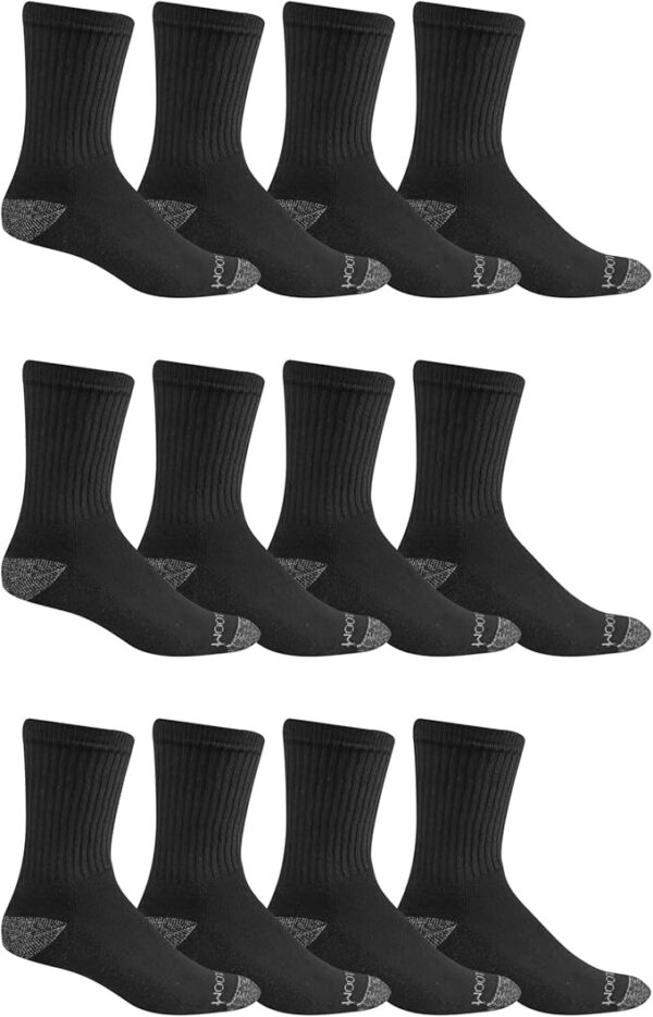 Fruit of the Loom mens Dual Defense Crew Socks 12 PairCasual Sock