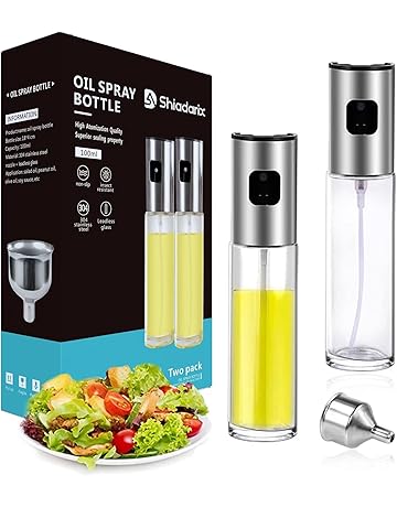 Shiadarix Oil Sprayer for Cooking, Olive Oil Sprayer, Oil Sprayer for Air Fryer, Oil Spray Bottle for Salad, BBQ, Kitchen Baking, Roasting | 100ml (2 Pack)