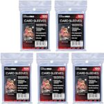Ultra Pro 5 (Five) Pack Lot of 100 Soft Sleeves/Penny Sleeve for Baseball Cards & Other Sports Cards