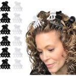 Curl Keeper Alligator Clips for Hair Styling, 4 Clips - Strong Grip & No Slip Plastic Alligator Hair Clips for Styling & Sectioning for Women - Salon Gator Clips for All Hair Types, Heavy & Wet Hair